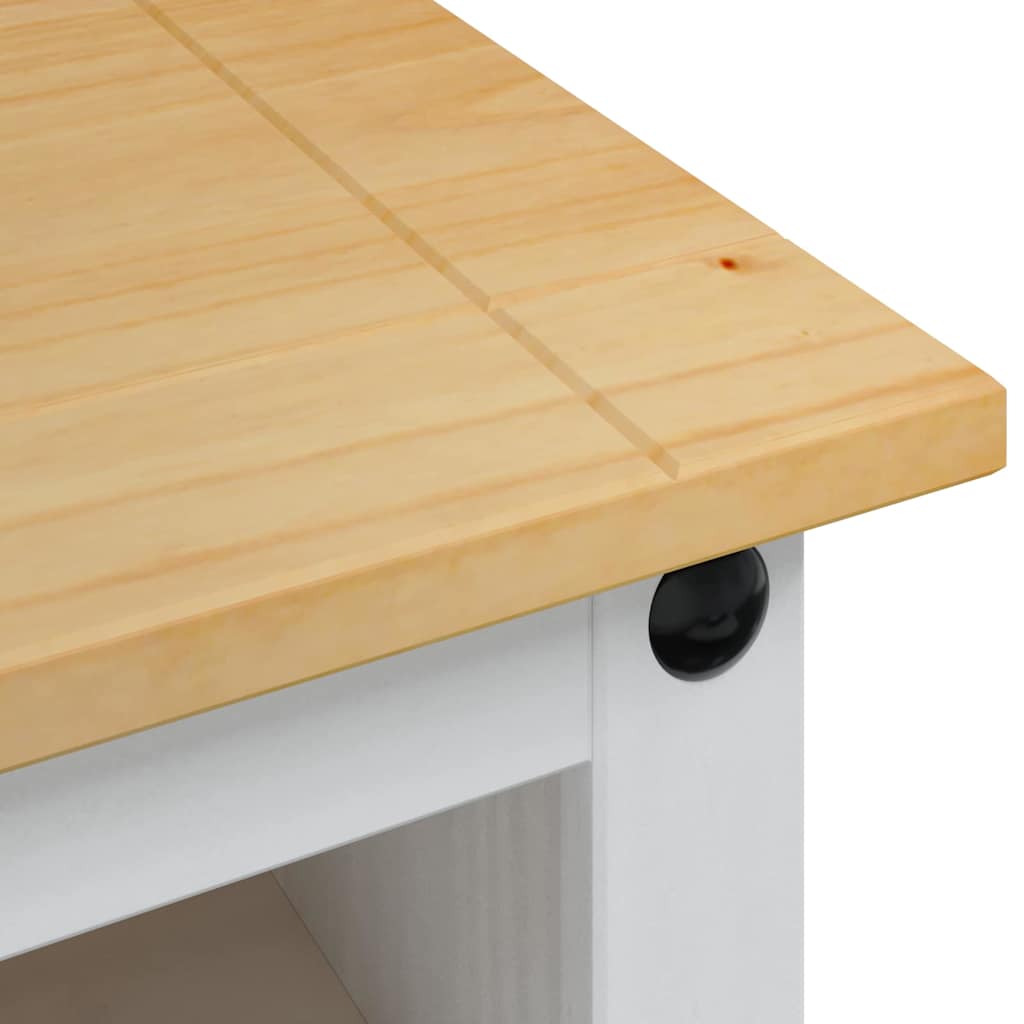 TV-skab CORONA 100 x 40 x 52 cm Hvid Massiv fyrretræ