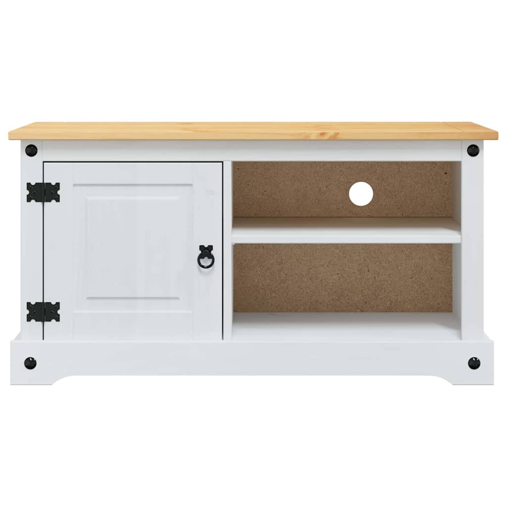TV-skab CORONA 100 x 40 x 52 cm Hvid Massiv fyrretræ
