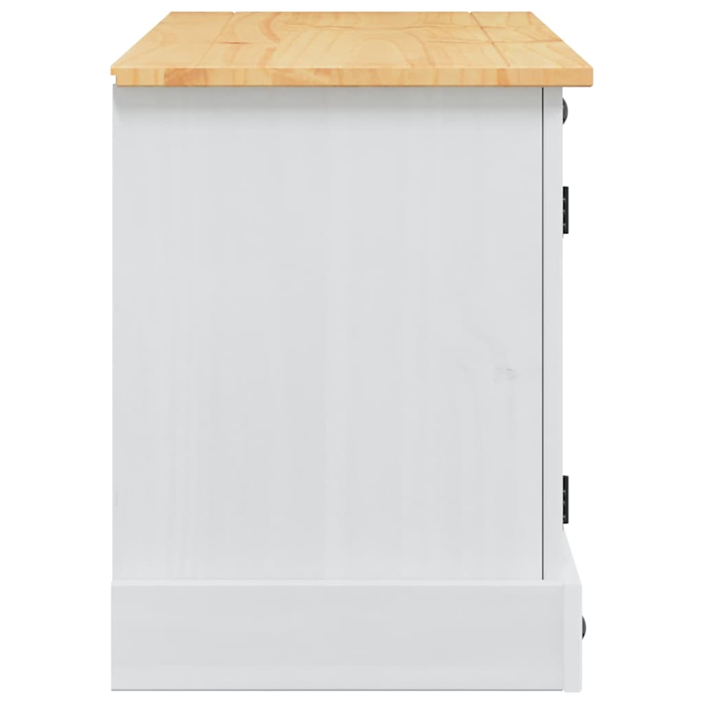 TV-skab CORONA 100 x 40 x 52 cm Hvid Massiv fyrretræ