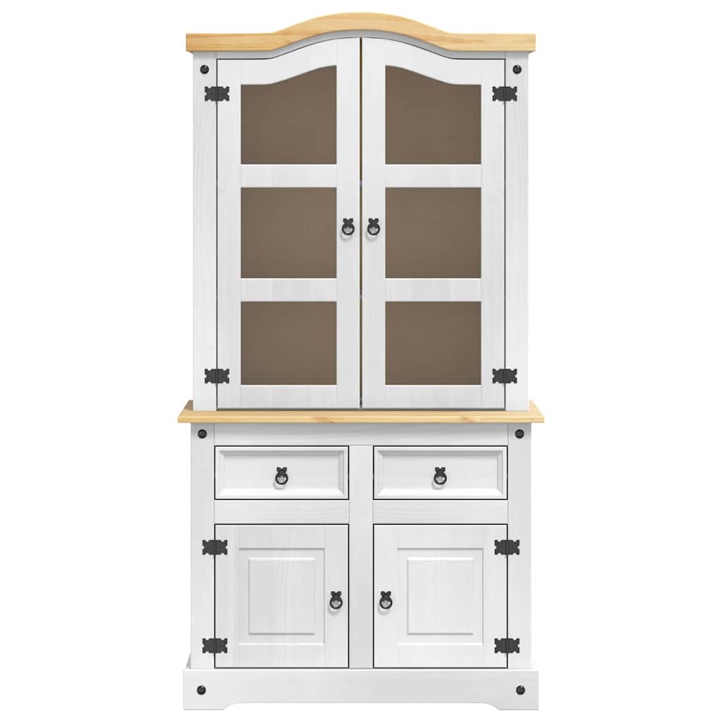 Sideboard CORONA Hvid 100 x 48,5 x 179 cm Massiv fyrretræ