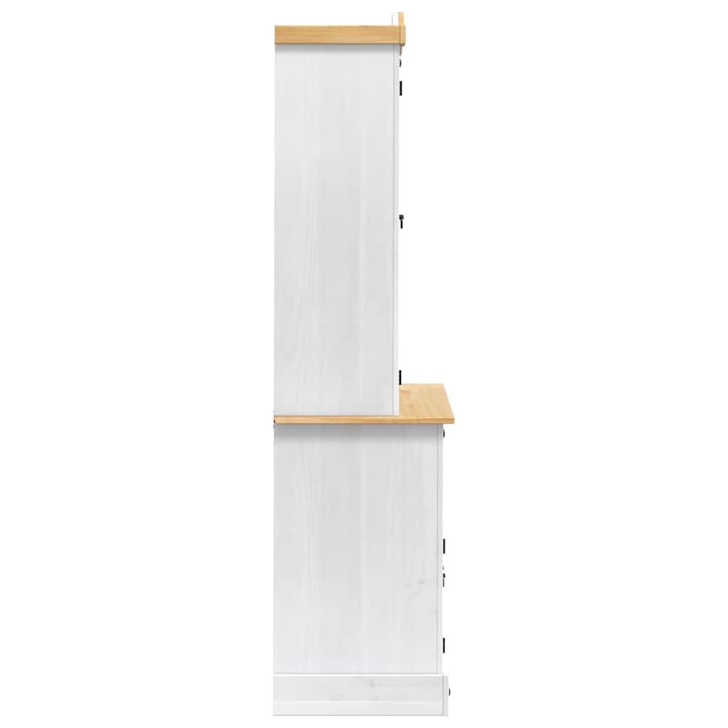Sideboard CORONA Hvid 100 x 48,5 x 179 cm Massiv fyrretræ