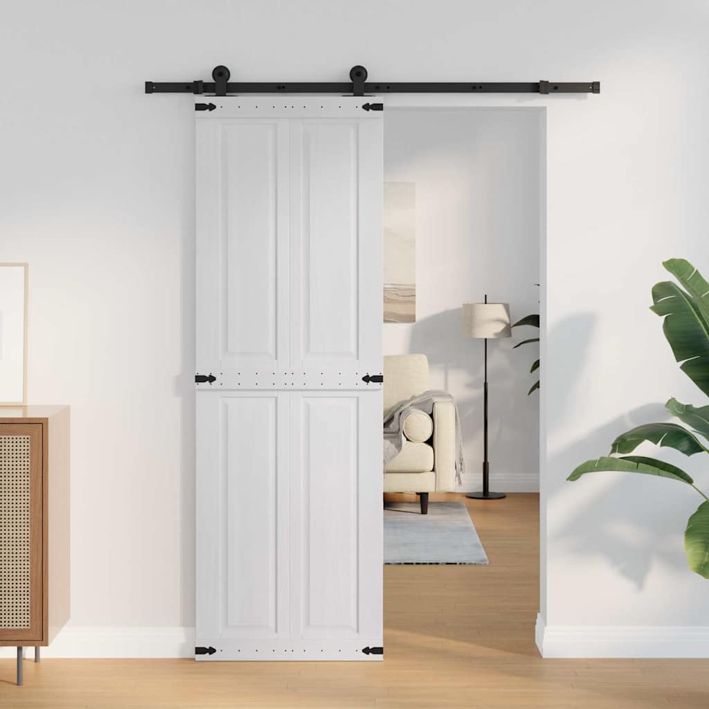 Ladedør CORONA 70 x 210 cm Massivt fyrretræ Hvid