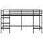 Børns Loft Seng Ramme Ensfarvet Sort 107 x 203 cm Stål
