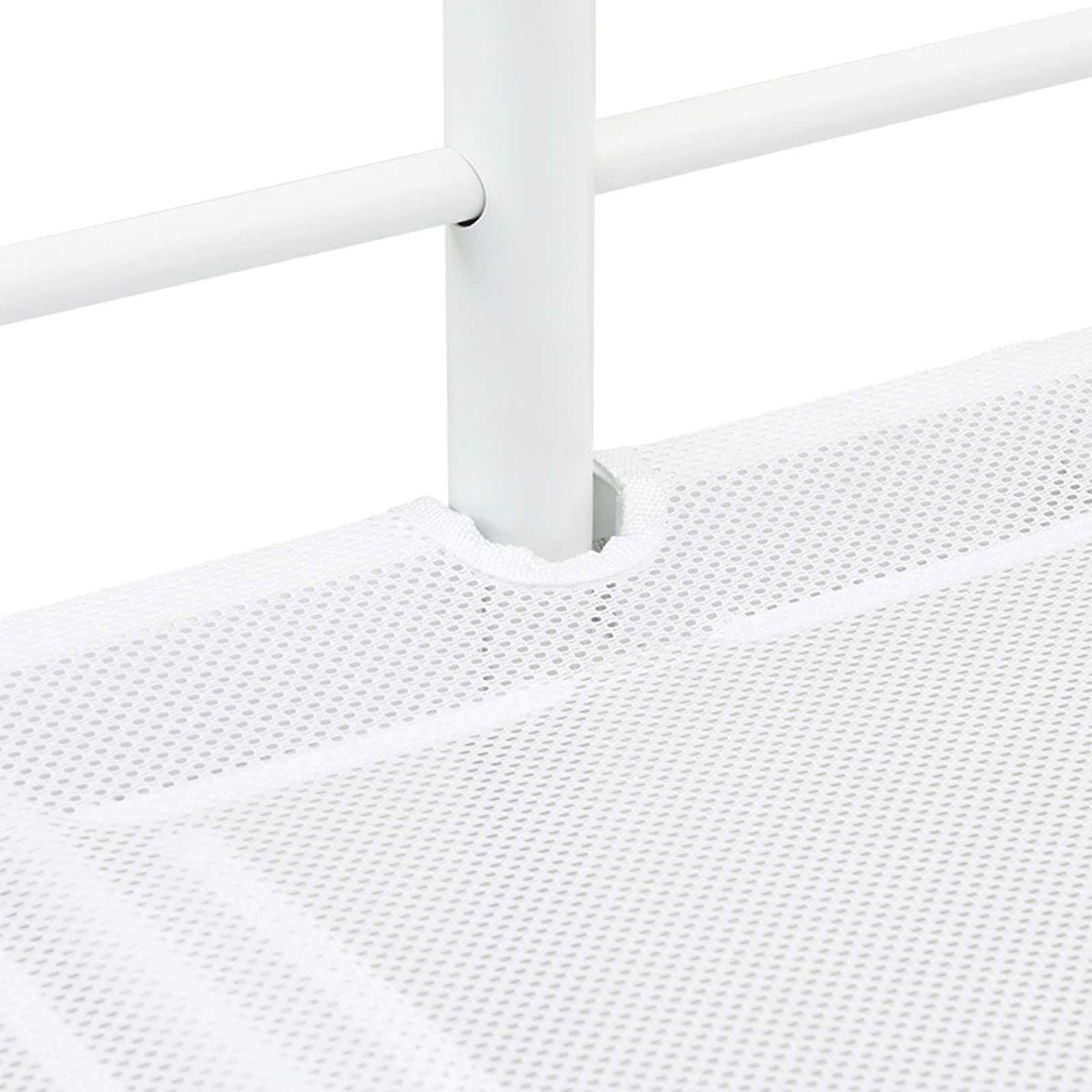 Børns Loft Seng Ramme Ensfarvet Hvid 75 x 190 cm Stål