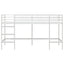 Børns Loft Seng Ramme Ensfarvet Hvid 80 x 200 cm Stål