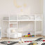 Børns Loft Seng Ramme Ensfarvet Hvid 100 x 190 cm Stål