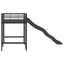 Kids'loftseng med rutsjebane Sort og Anthracit 75 x 190 cm