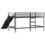 Kids'loftseng med rutsjebane Sort og Anthracit 90 x 200 cm