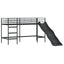 Kids'loftseng med rutsjebane Sort og Anthracit 100 x 190 cm