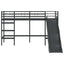 Kids'loftseng med rutsjebane Sort og Anthracit 100 x 190 cm