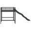 Kids'loftseng med rutsjebane Sort og Anthracit 100 x 200 cm