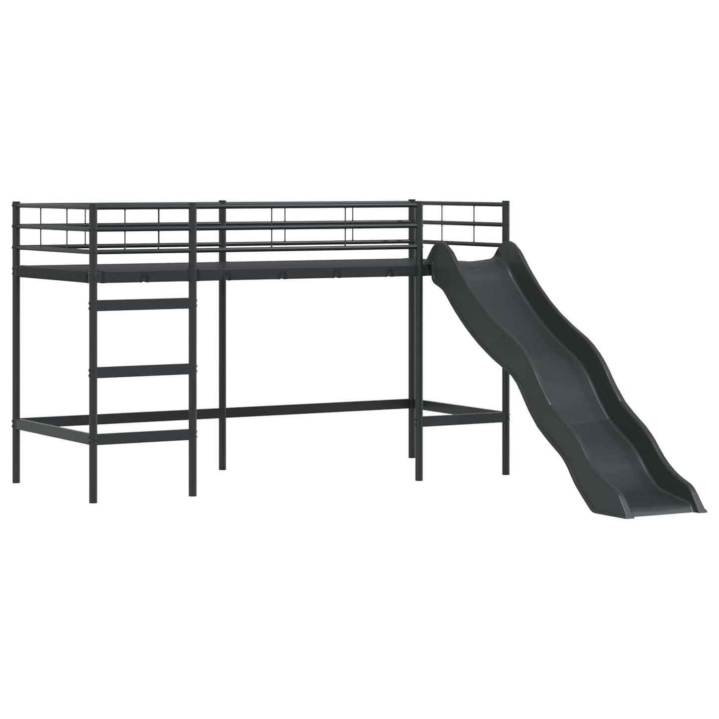 Børneseng med køjeseng Ensfarvet Sort 90 x 190 cm Metal