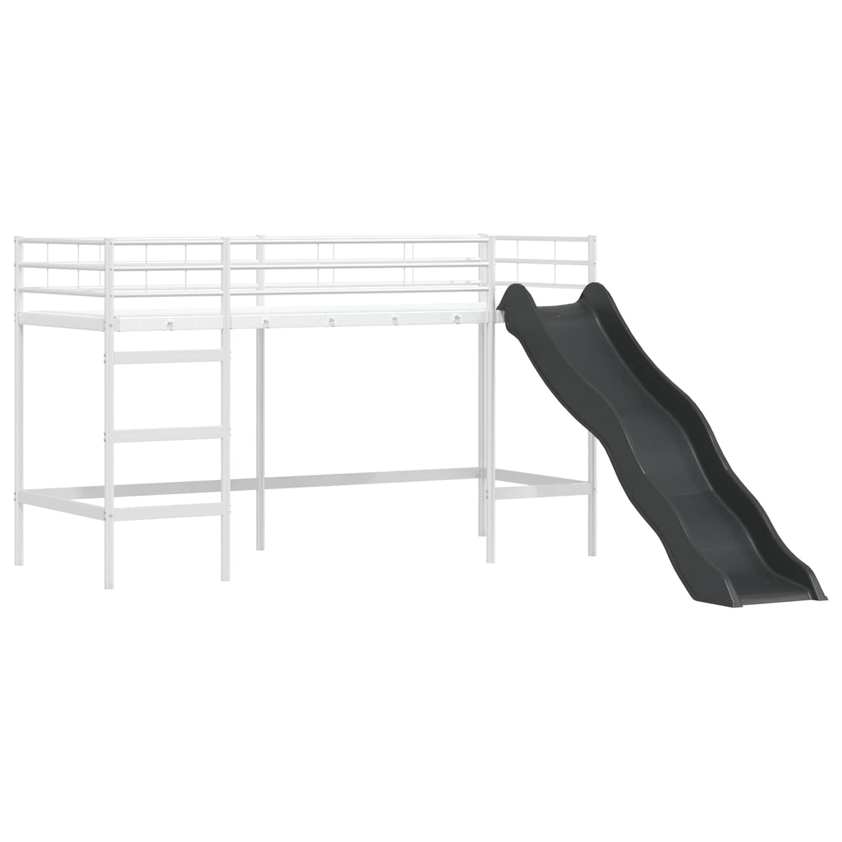 Børneseng med køjeseng Ensfarvet Hvid og sort 90 x 190 cm Metal
