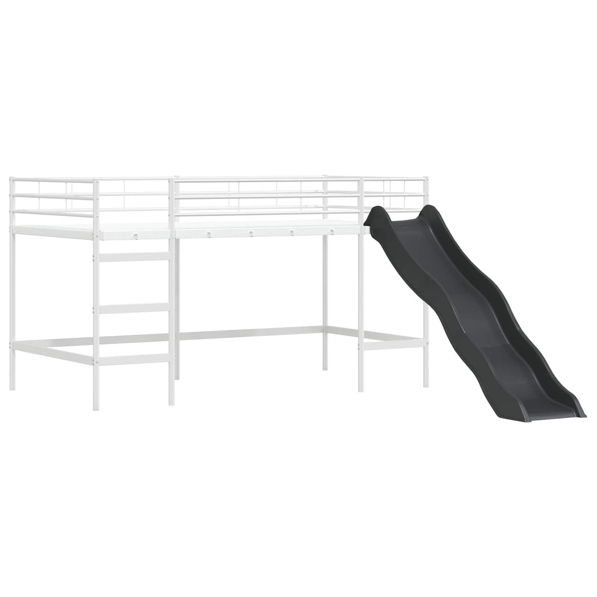 Børneseng med køjeseng Hvid og lyserød 107 x 203 cm Metal