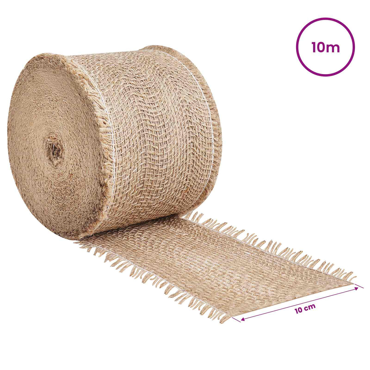 Jute Rulle 10 x 1000 cm Naturfarvet