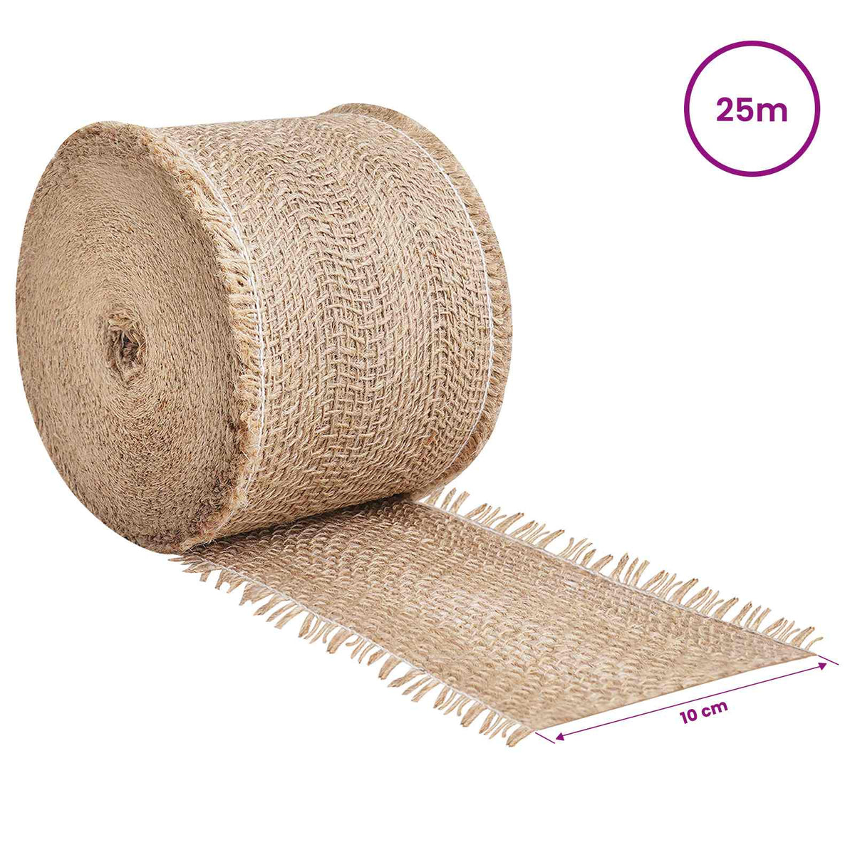 Jute Rulle 10 x 2500 cm Naturfarvet