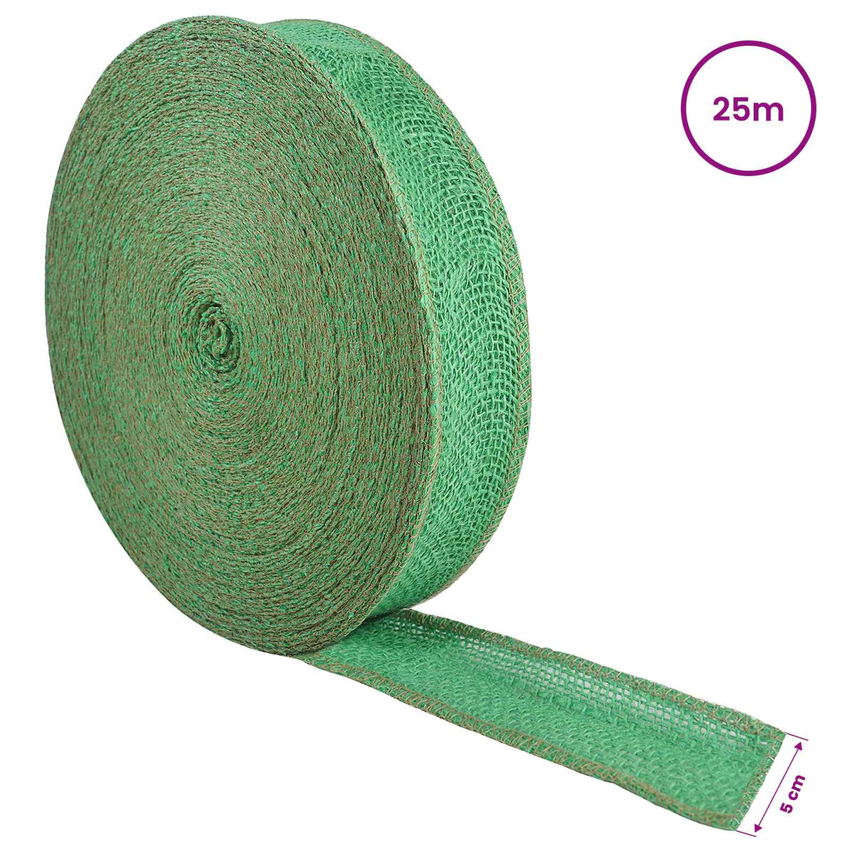 Jute Rulle 5 x 2500 cm Grøn