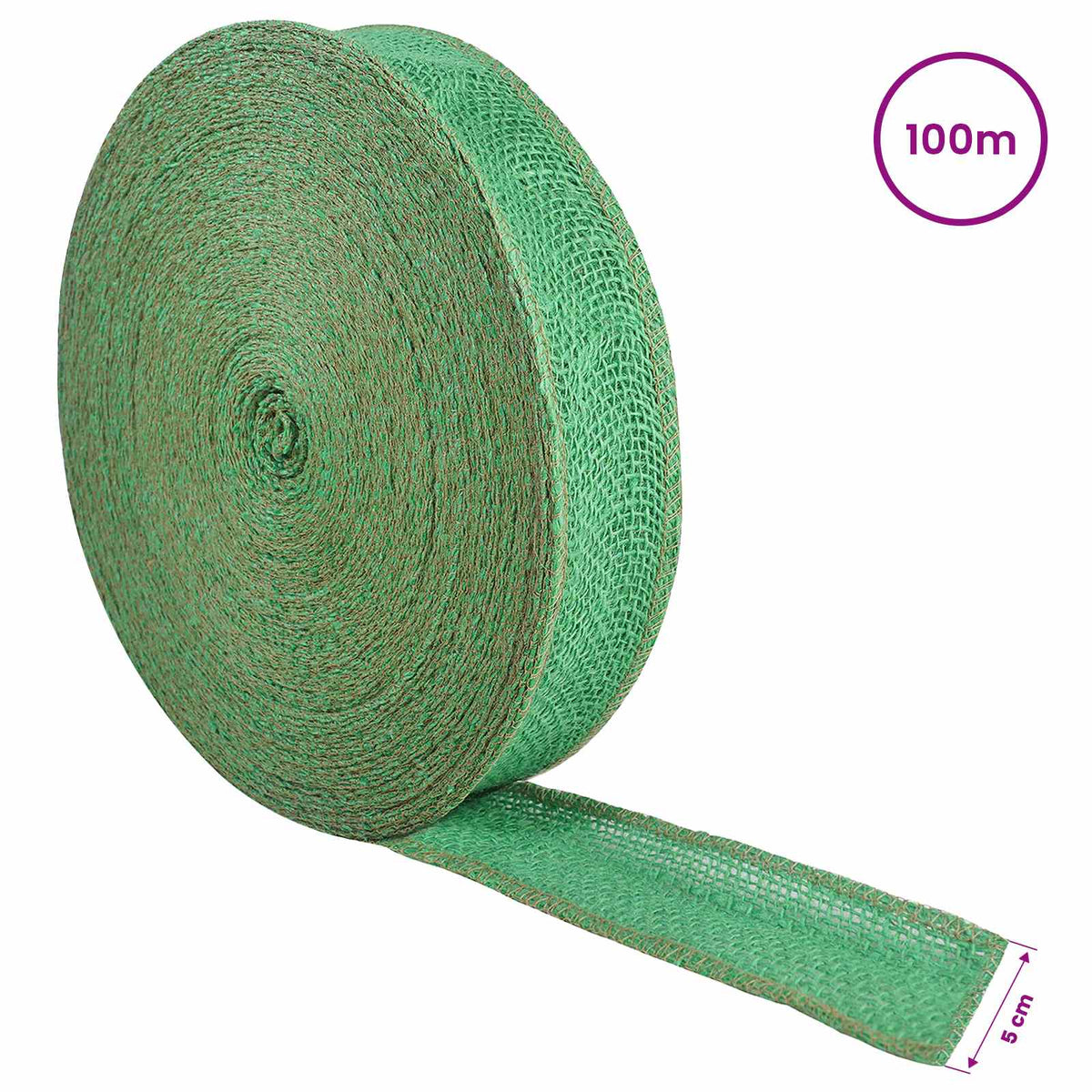 Jute Rulle 5 x 10000 cm Grøn