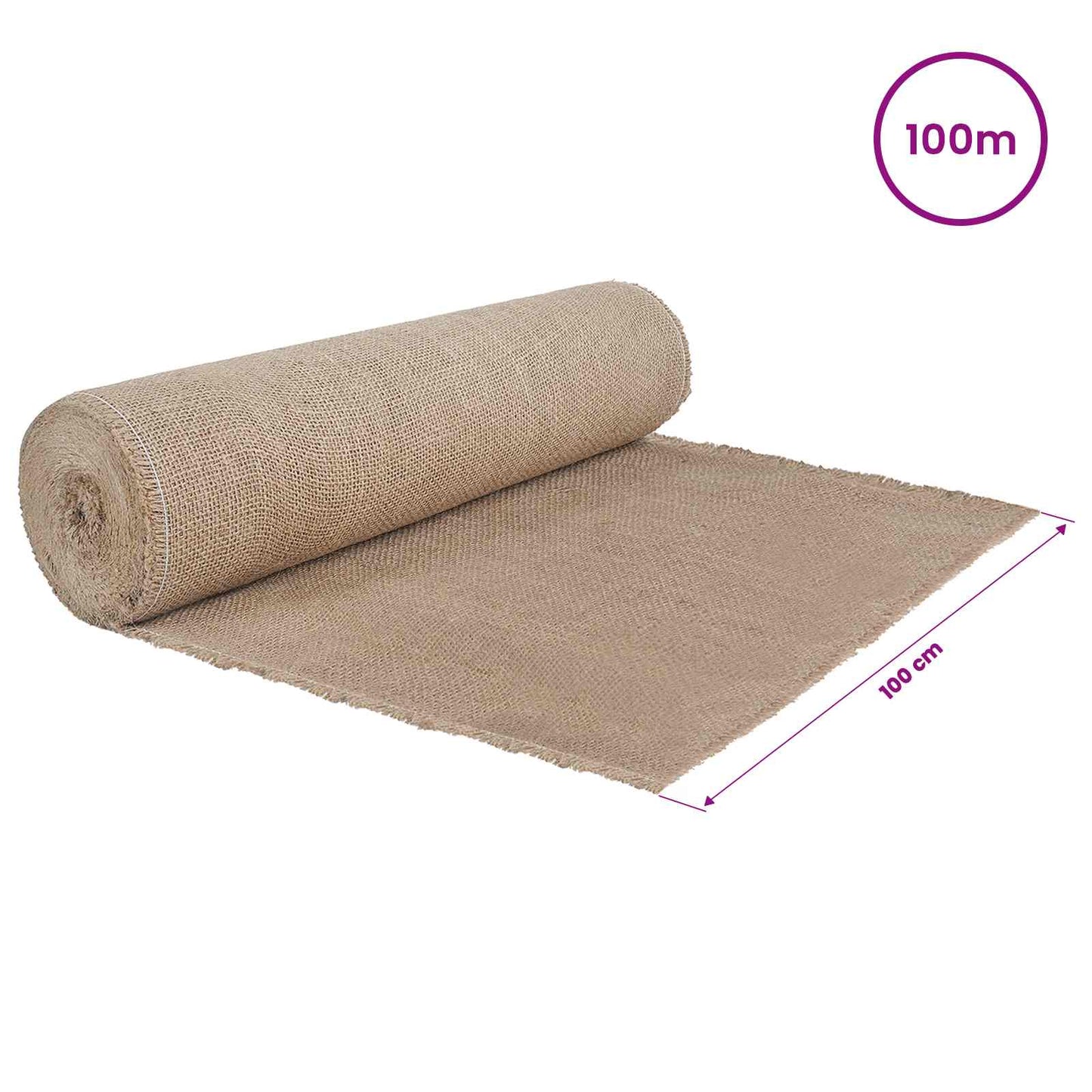 Jute Rulle 100 x 10000 cm Naturfarvet