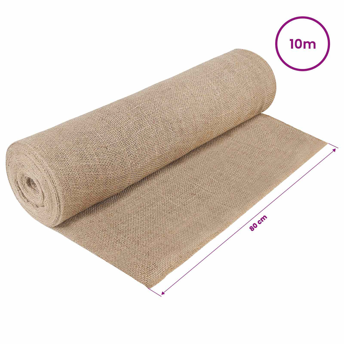 Jute Rulle 160 x 1000 cm Naturfarvet