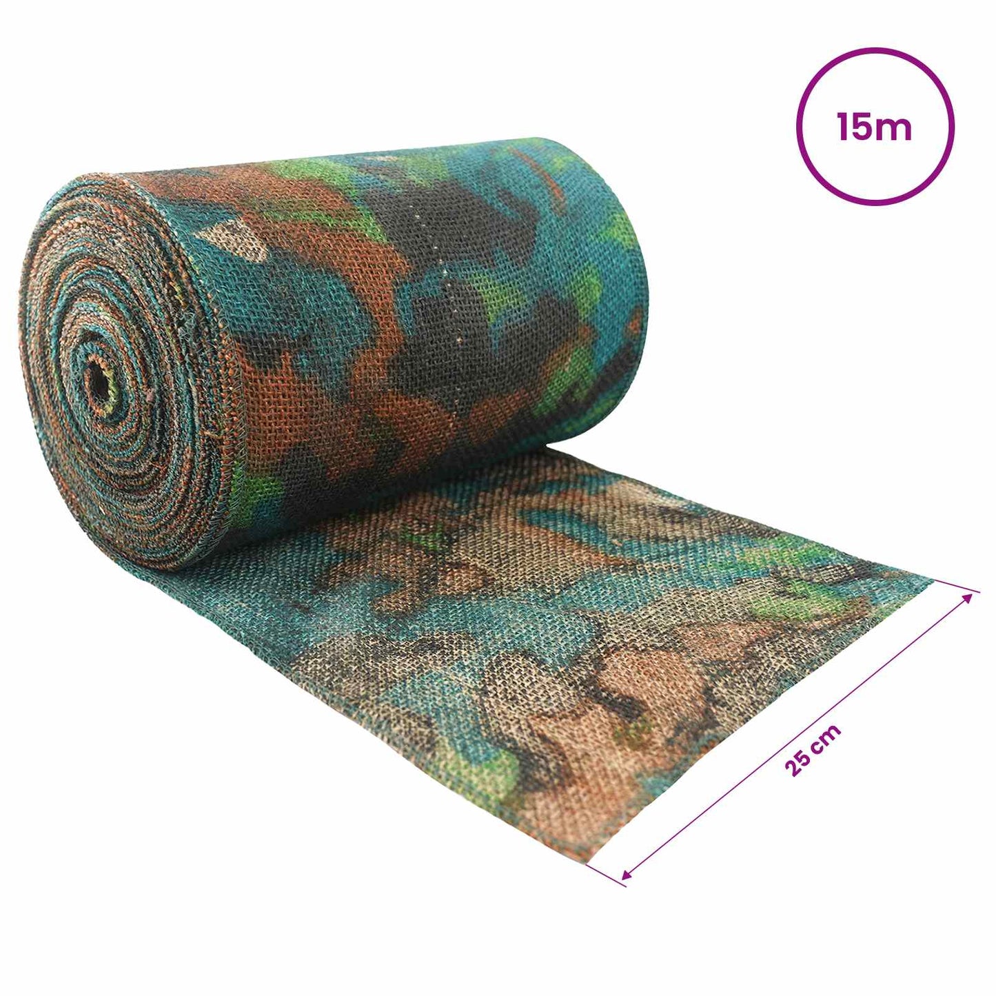 Jute Rulle 25 x 1500 cm Camouflage