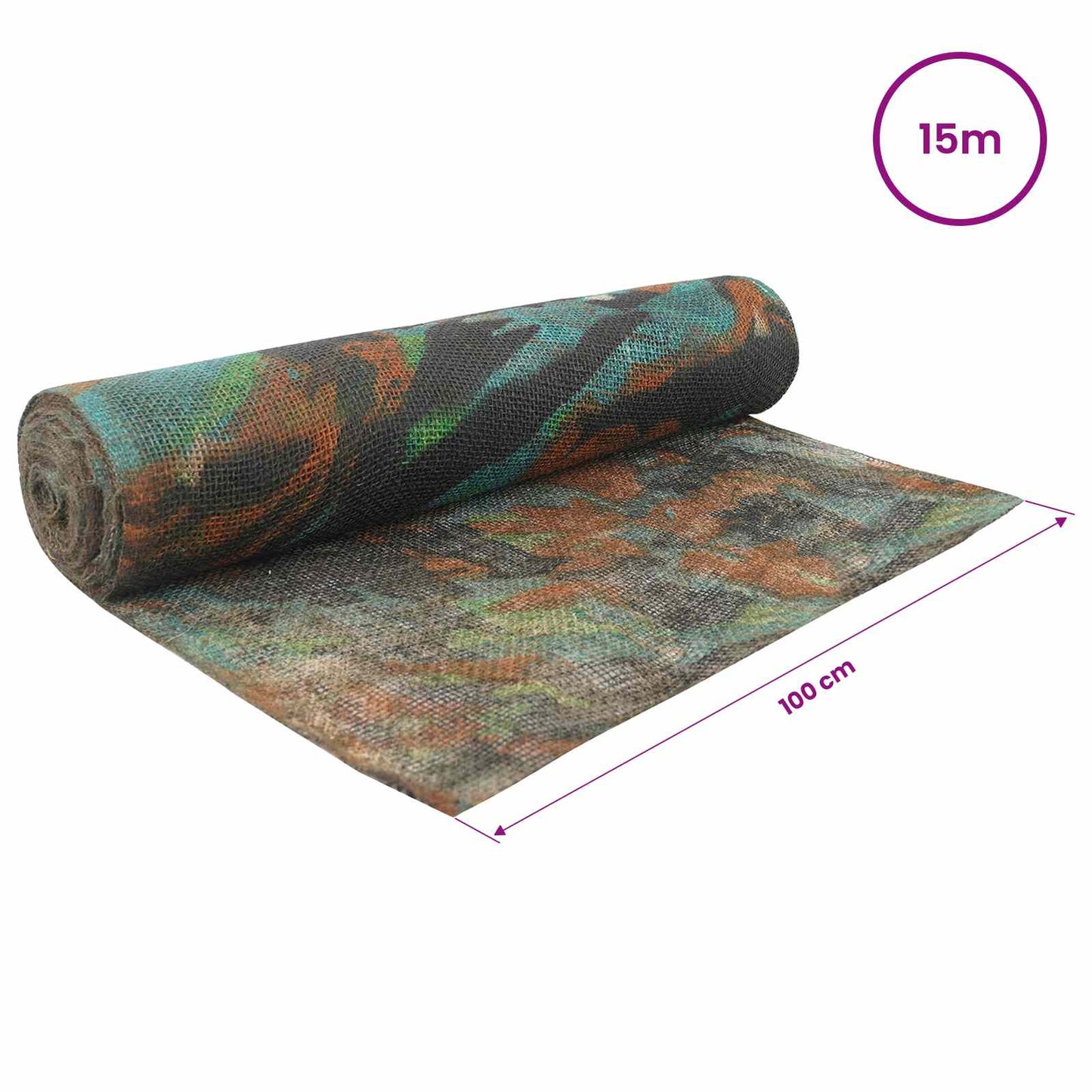 Jute Rulle 100 x 1500 cm Camouflage