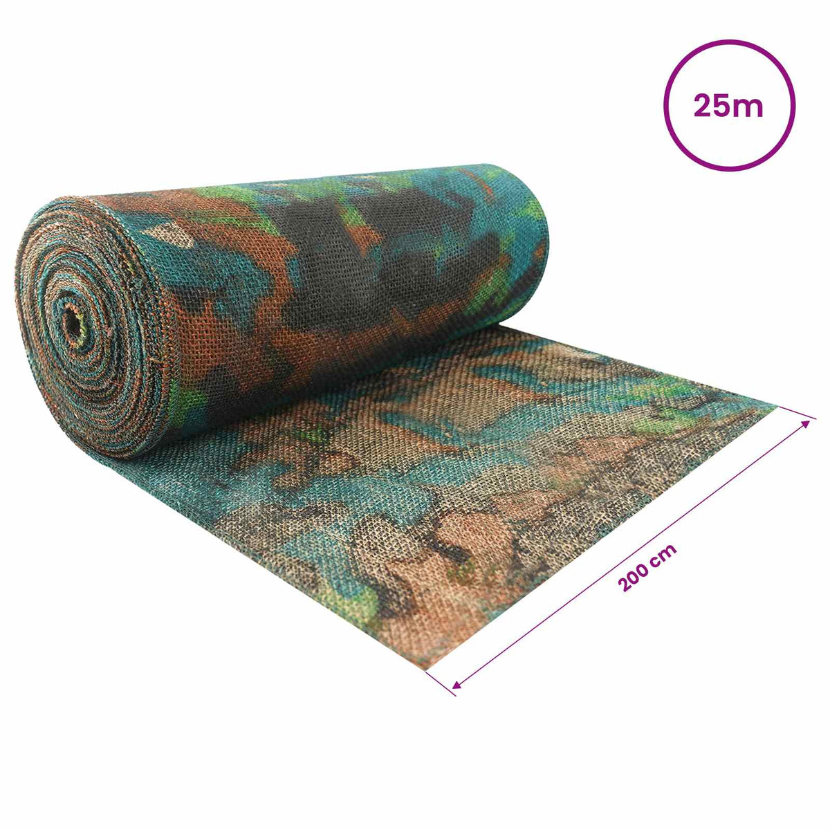 Jute Rulle 200 x 2500 cm Camouflage