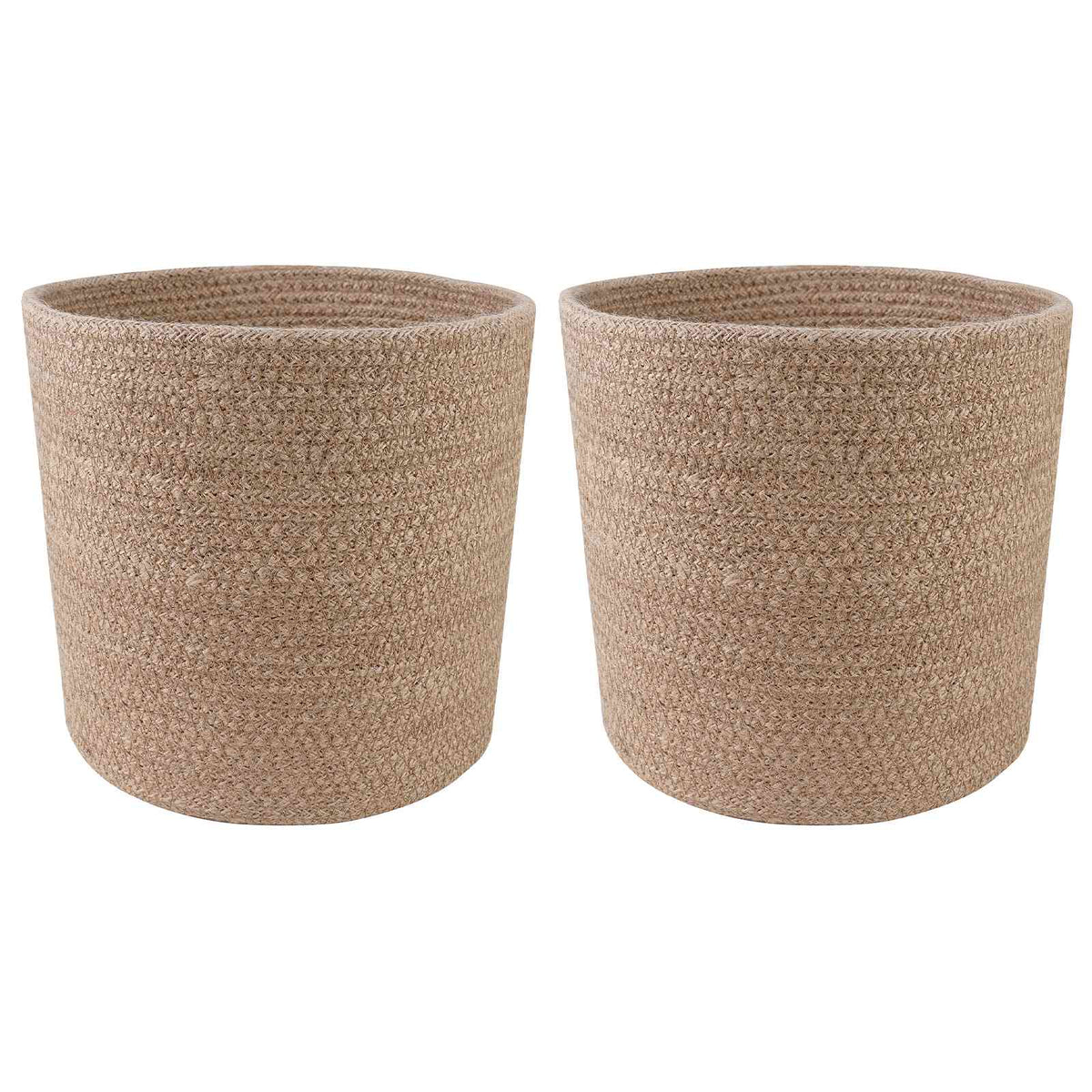 Plantepotte Sæt 2 stk. Naturfarvet Ø 21 x 21 cm 100% Tossa Jute