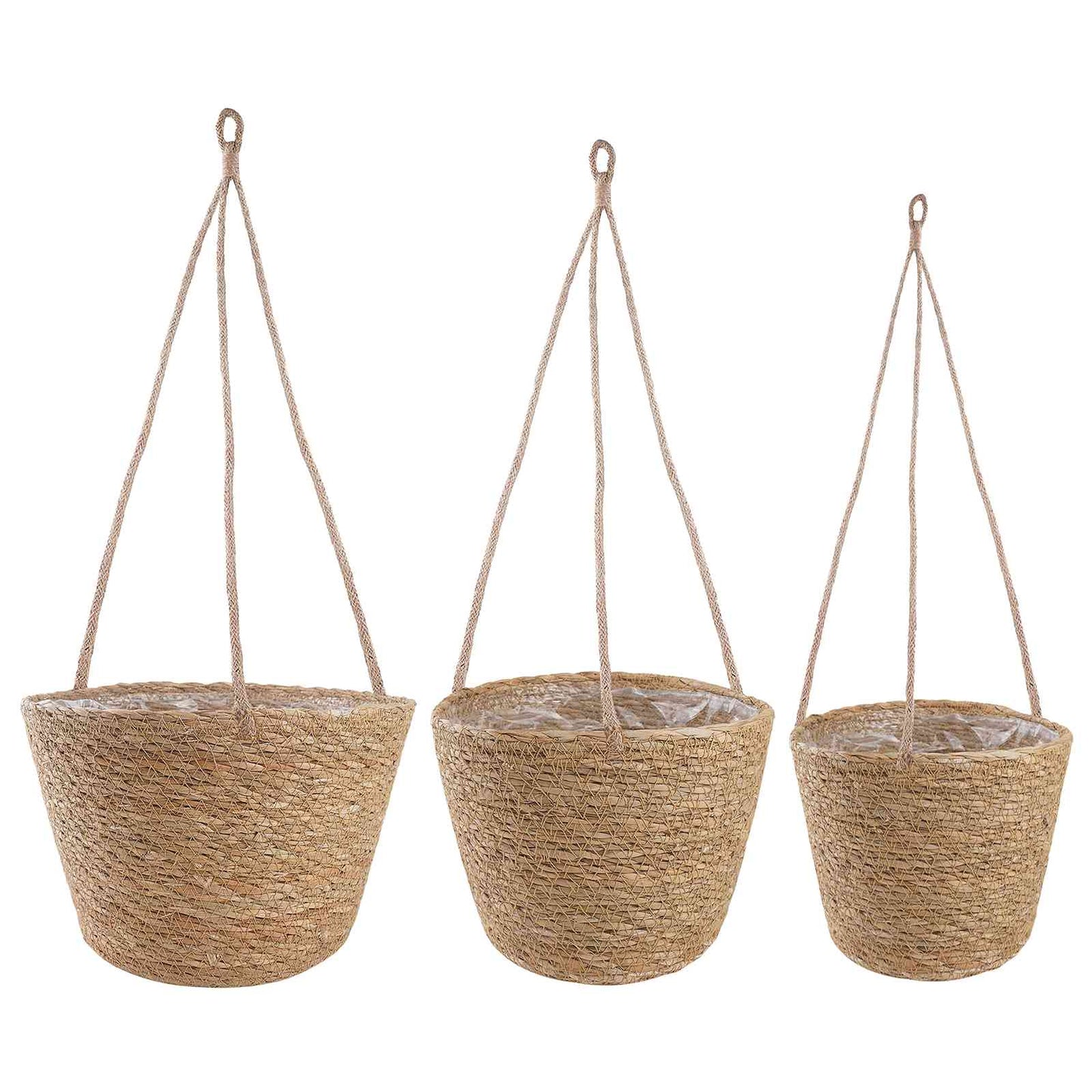 3 stk. Naturfarvet Ø26 x 19 cm 100% Søgræs