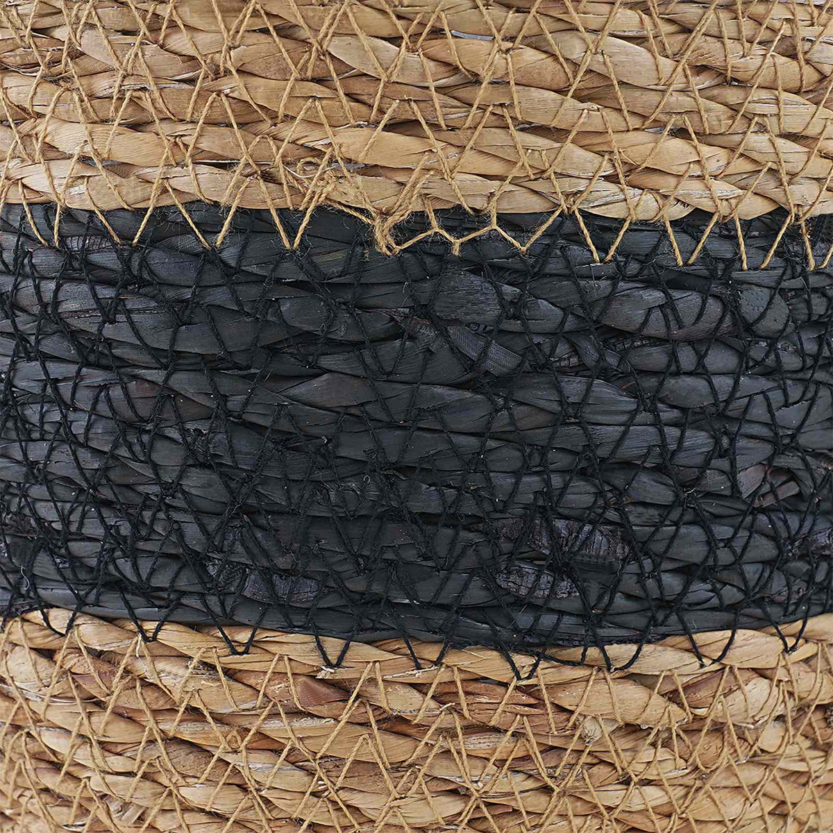 3 stk. Naturfarvet og sort Ø26 x 19 cm 100% Søgræs