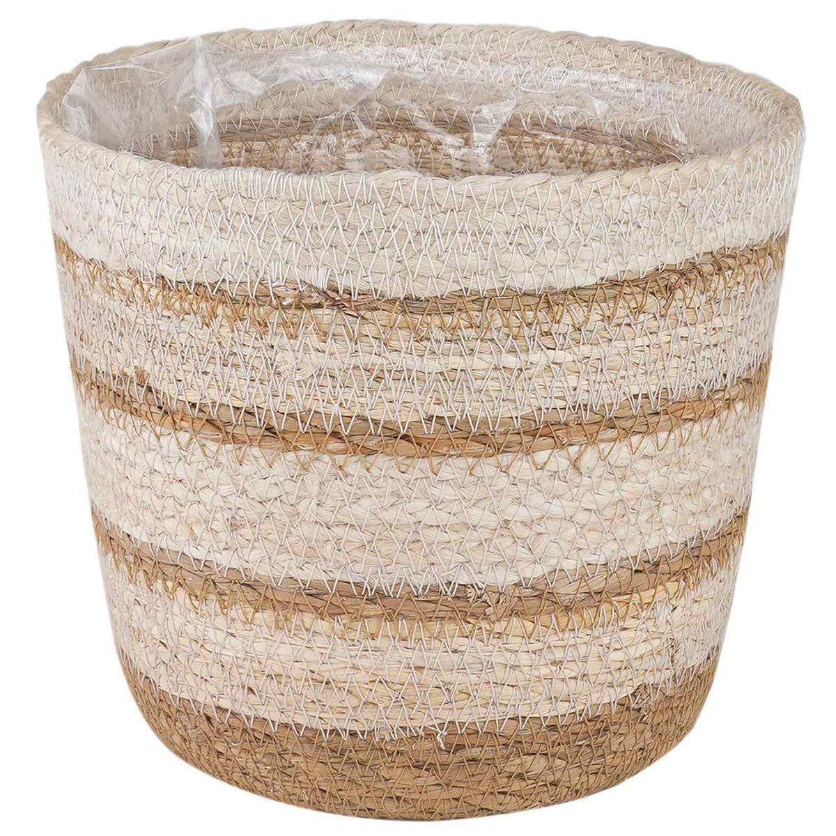 3 stk. Naturlig, hvid og beige Ø26 x 19 cm 100% Søgræs
