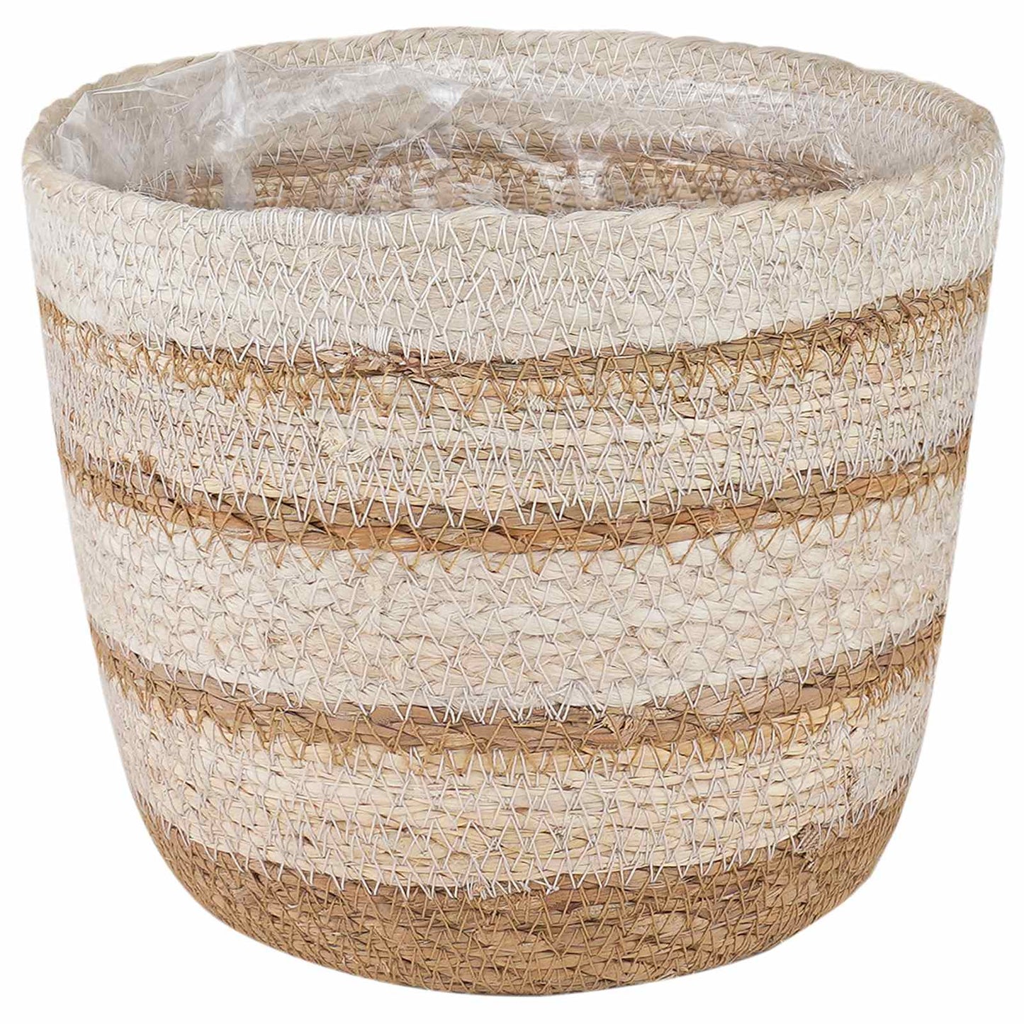 3 stk. Naturlig, hvid og beige Ø26 x 19 cm 100% Søgræs