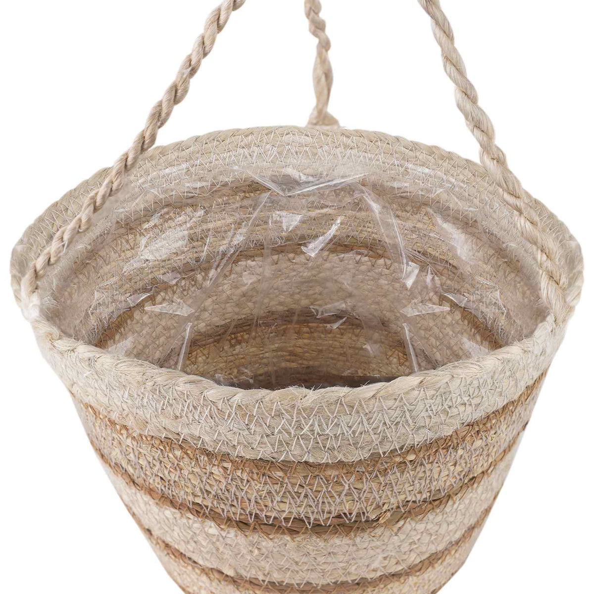 3 stk. Naturlig, hvid og beige Ø26 x 19 cm 100% Søgræs