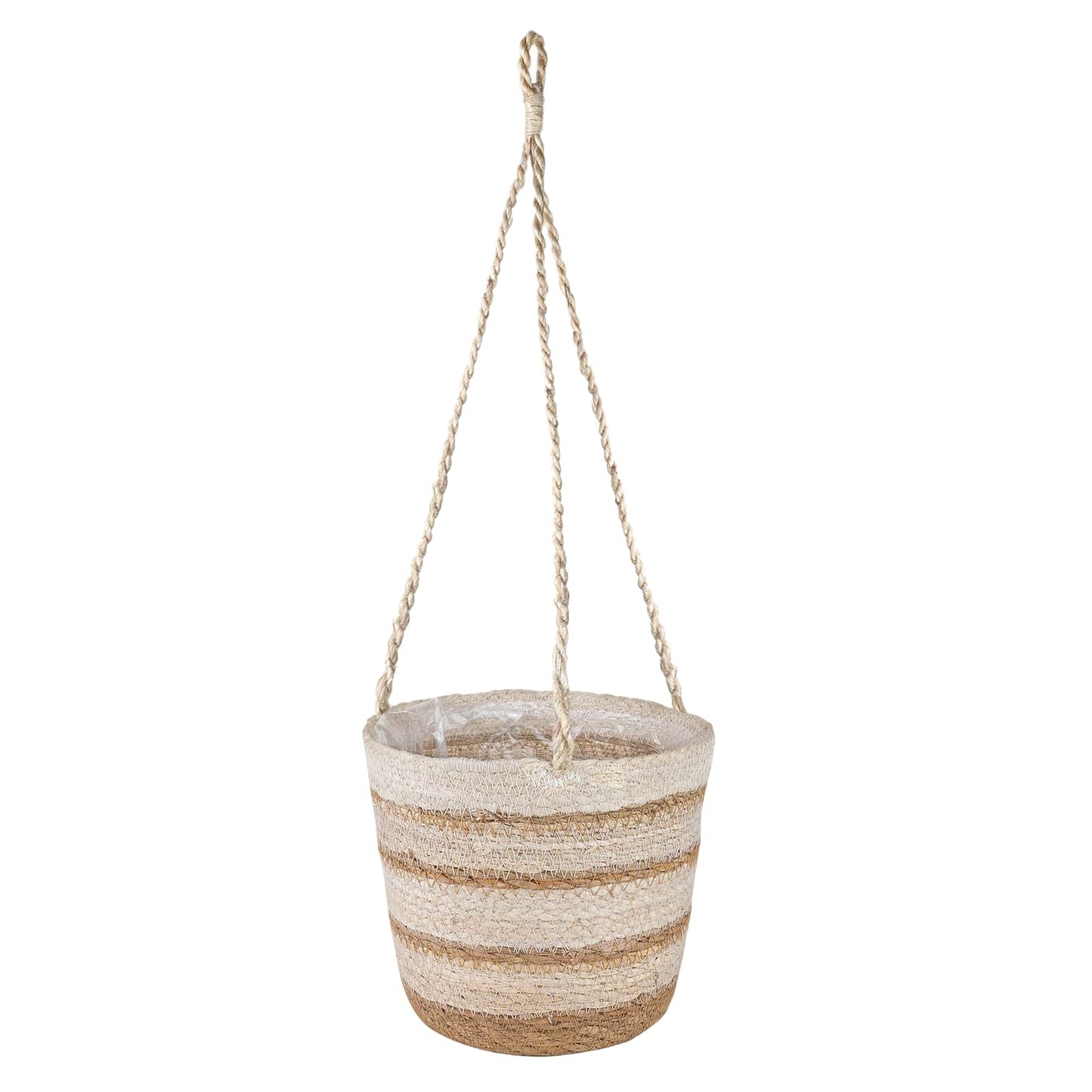 3 stk. Naturlig, hvid og beige Ø26 x 19 cm 100% Søgræs