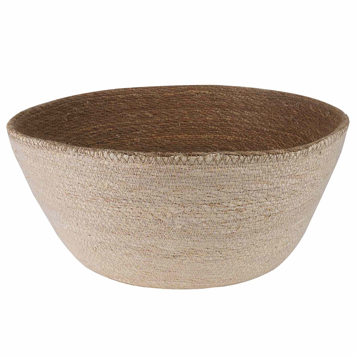 Plantekrukke med håndtag 2 stk. Hvid Ø 32 x 32 cm 100% Søgræs