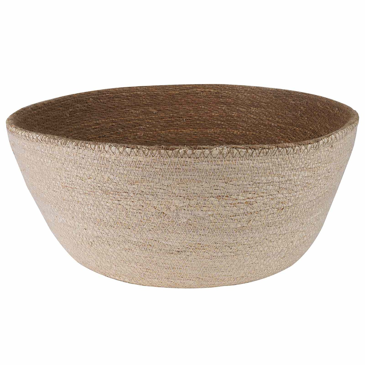 Plantekrukke med håndtag 2 stk. Hvid Ø 45 x 36 cm 100% Søgræs