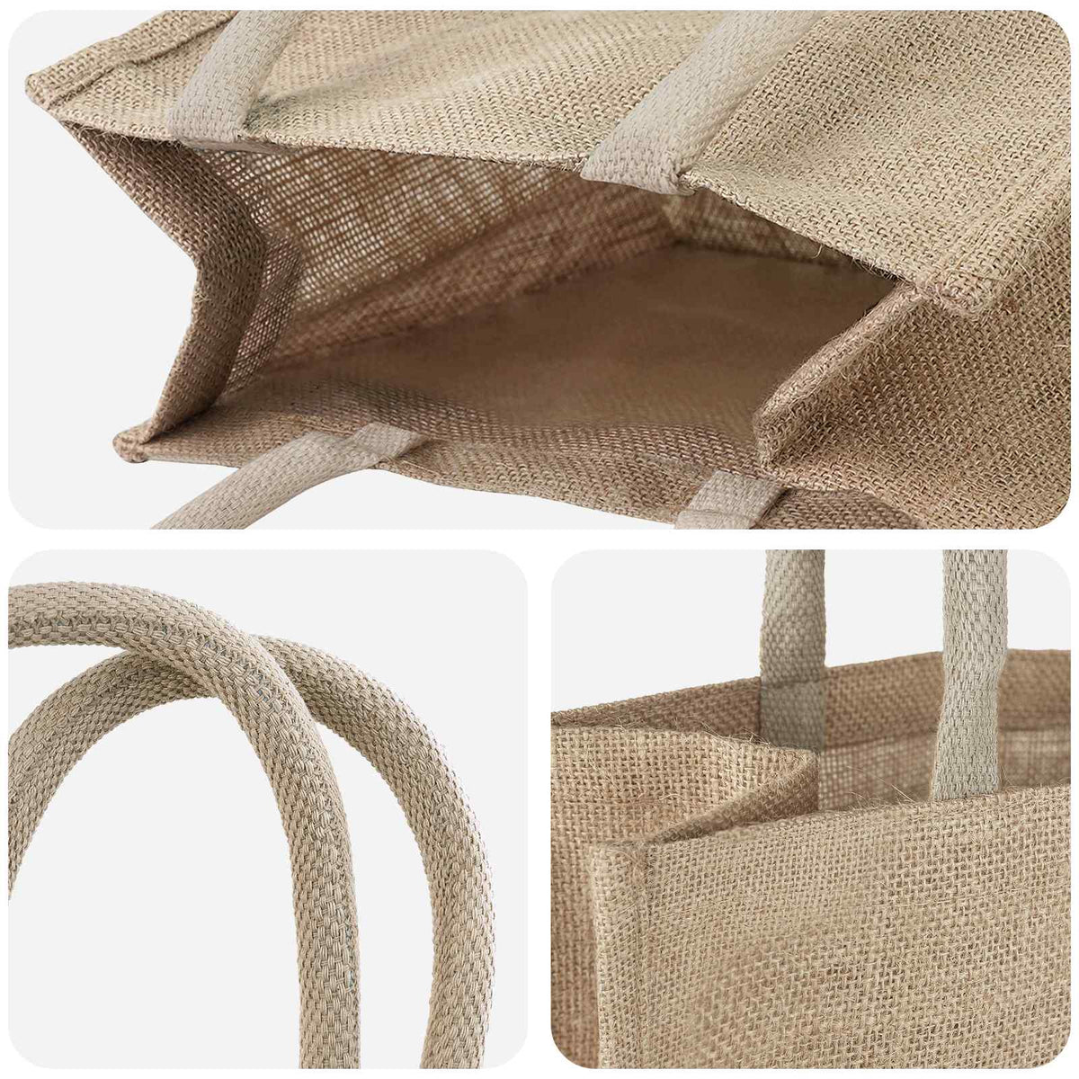 Jute tasker 10 Naturfarvet 26 x 22 x 14 cm 100% Tossa Jute