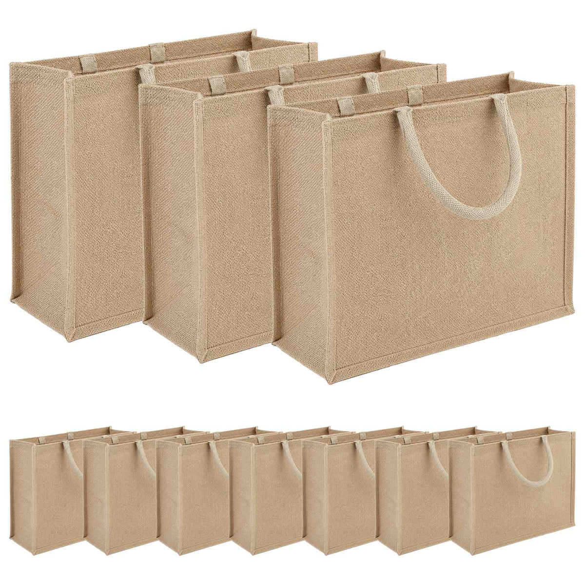 Jute tasker 10 Naturfarvet 42 x 33 x 19 cm 100% Tossa Jute