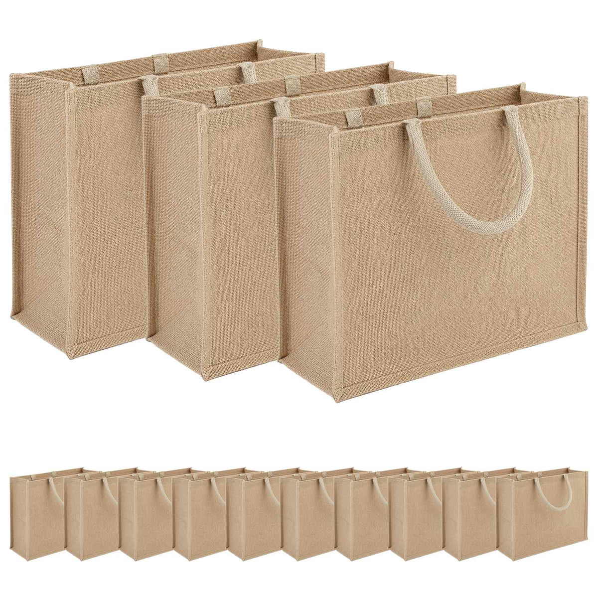 Jute tasker 50 Naturfarvet 42 x 33 x 19 cm 100% Tossa Jute