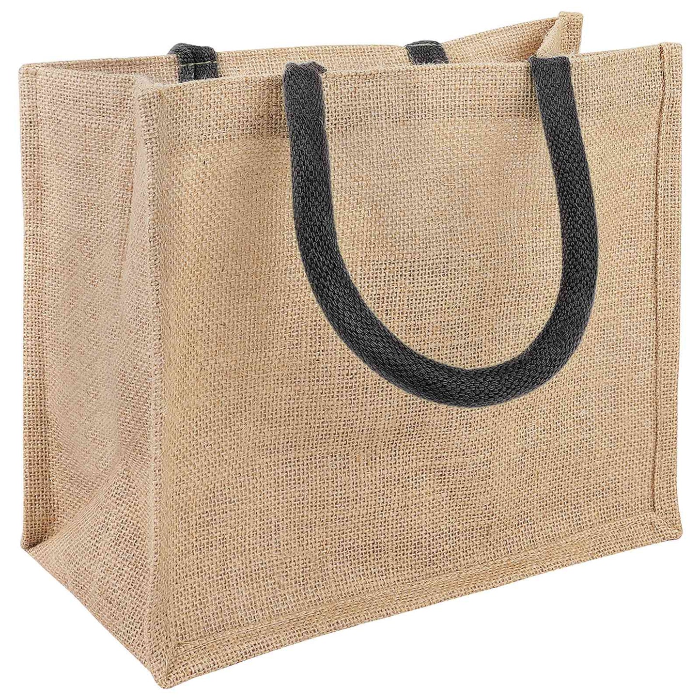 Jute tasker 5 Naturfarvet og sort 26 x 22 x 14 cm
