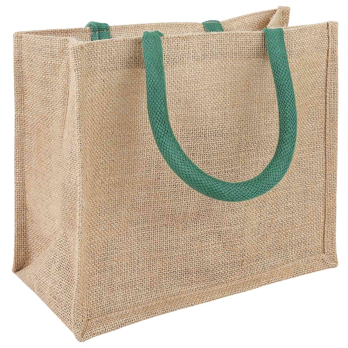 Jute tasker 10 Naturlig og Grøn 26 x 22 x 14 cm 100% Tossa Jute