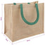 Jute tasker 10 Naturlig og Grøn 26 x 22 x 14 cm 100% Tossa Jute
