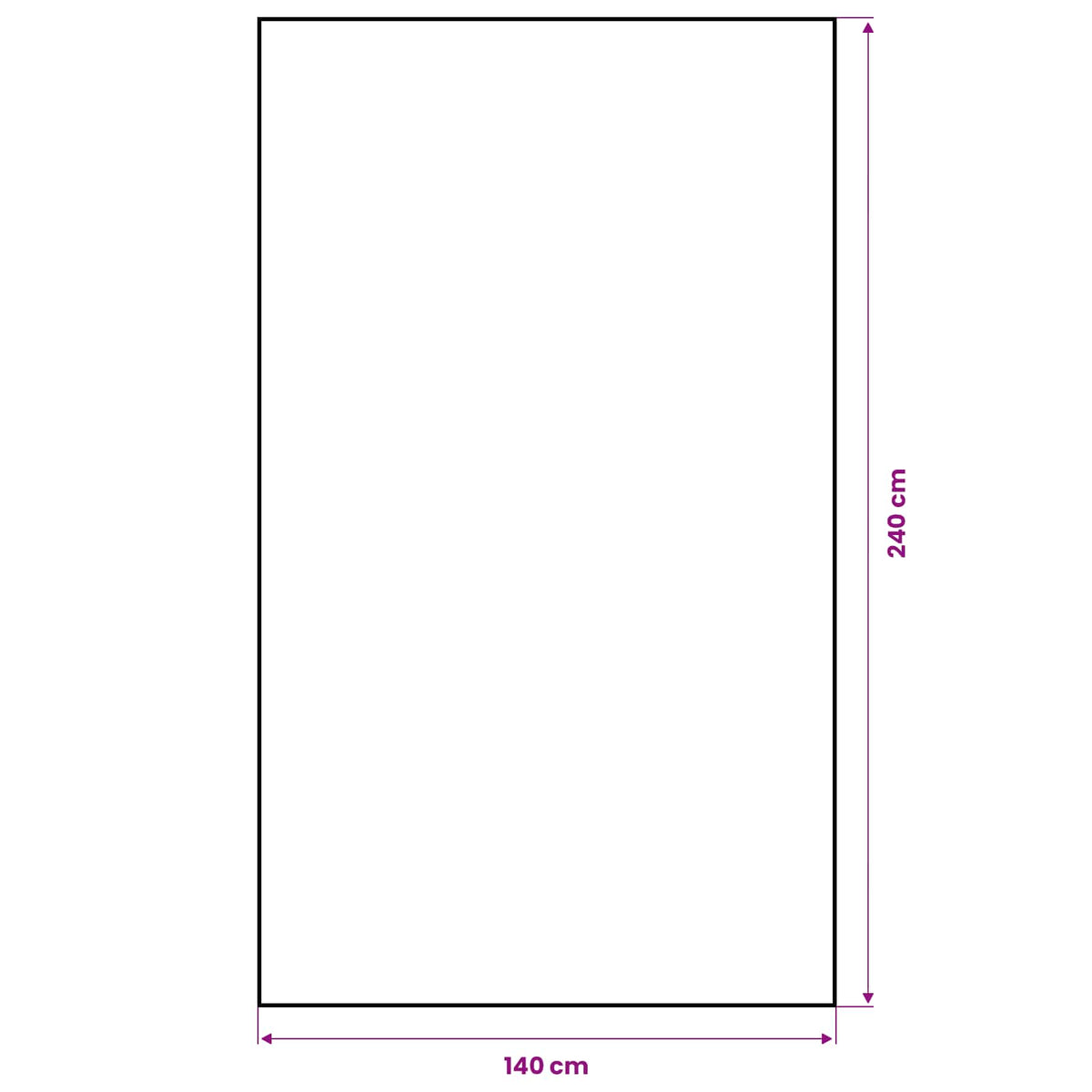 Jute Dækmotiv Naturfarvet 140 x 240 cm 100% Tossa Jute