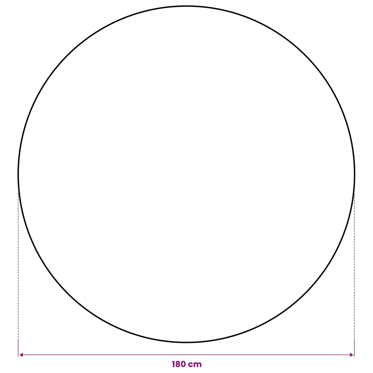 Jute Dækmotiv Naturfarvet Ø 180 cm 100% Tossa Jute