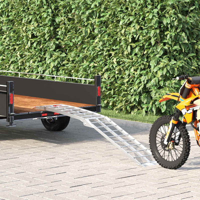 Motorcykelrampe Sølv 340 kg per stykke Aluminium