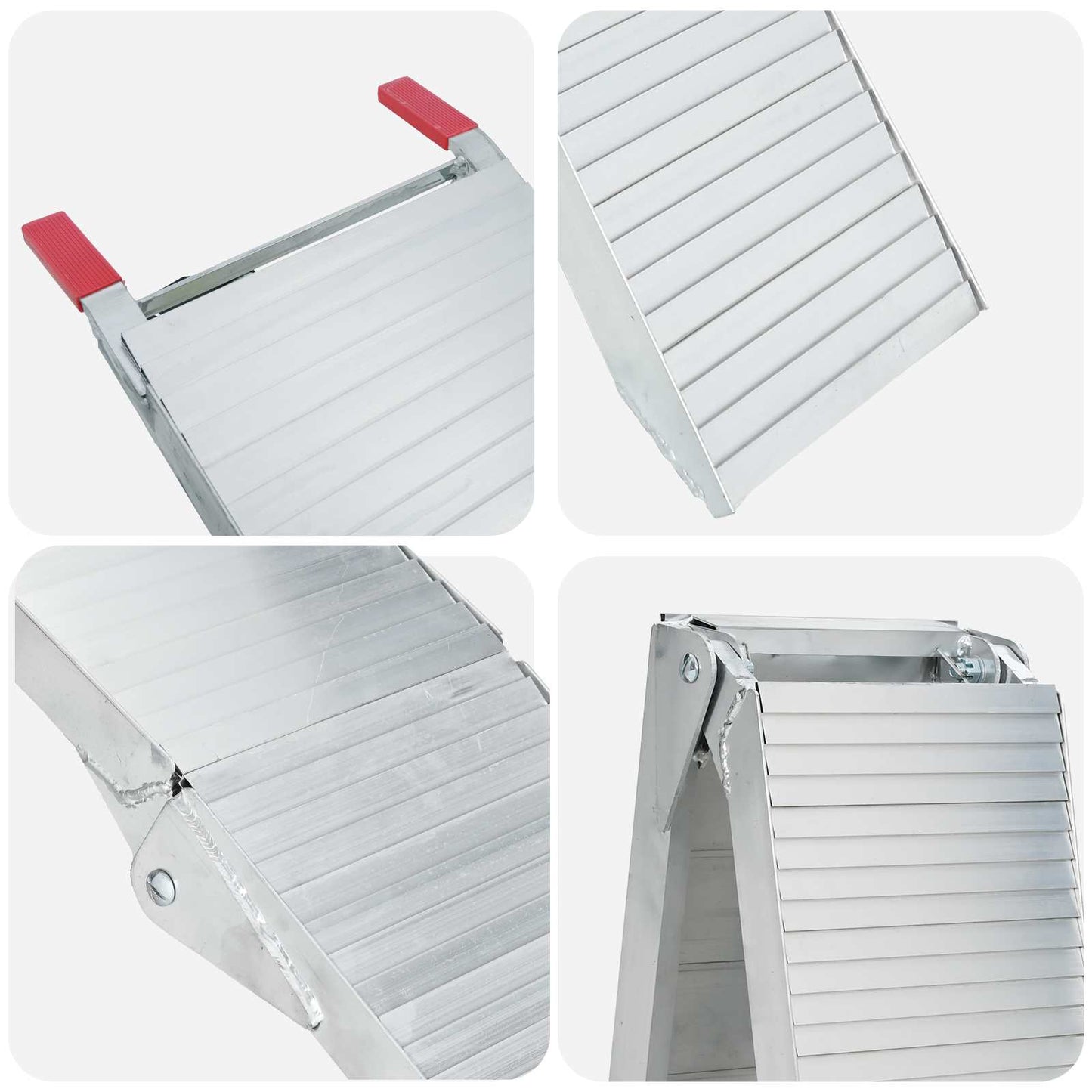 Motorcykelrampe 680 kg 2 stk. Sølv 680 kg Aluminium