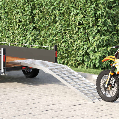 Motorcykelrampe 680 kg Sølv 680 kg Aluminium
