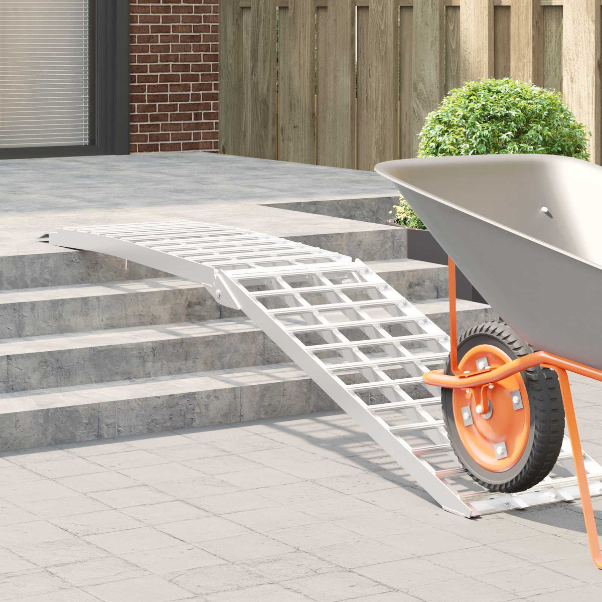 Motorcykelrampe 680 kg Sølv 680 kg Aluminium