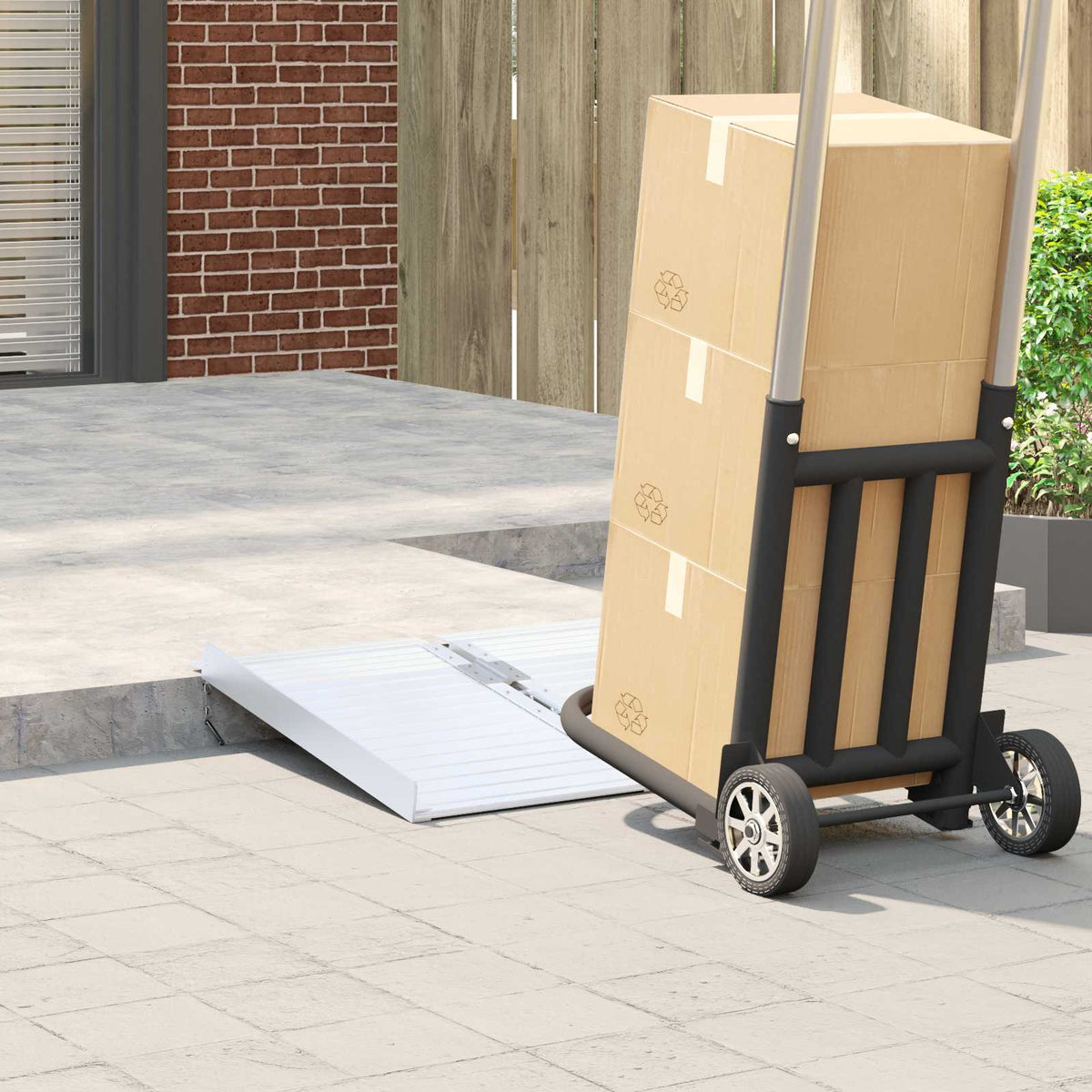 Rampe til kørestol 270 kg Sølv 270 kg Aluminium
