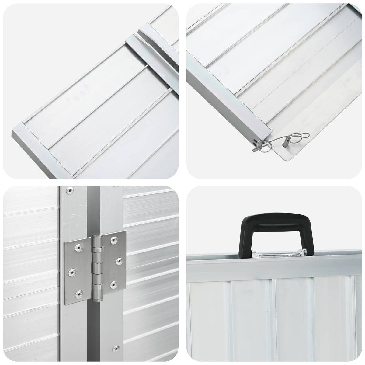 Rampe til kørestol 270 kg Sølv 270 kg Aluminium